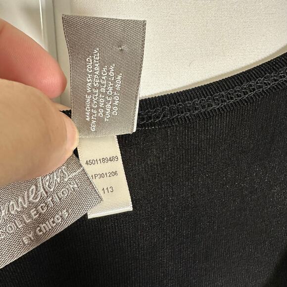 Chico's Travelers Collection Black Maxi Dress w Lace Jacket Sz 2 US L Resortwear - Picture 8 of 15